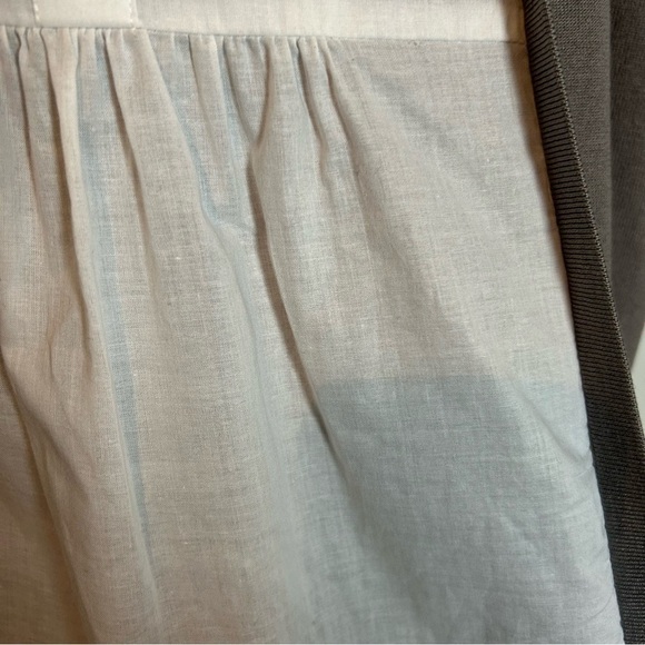 NEXX Woman Knit 75% Silk 25%Nylon 100% Woven Cotton London Fog Gray & White Top - Picture 14 of 15